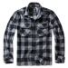 Brandit Košile Jeff Fleece Shirt Long Sleeve černá | šedá