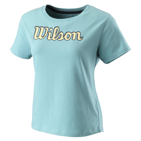 Dámské tričko Wilson Script Eco Cotton Tee W Reef S