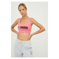 Sportovní podprsenka Puma Fit růžová barva