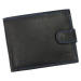 Pánská kožená peněženka Wild 125600B černá / modrá