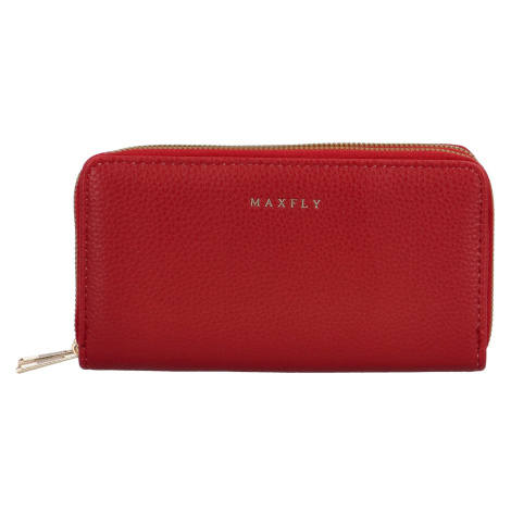Velká pouzdrová dámská koženková peněženka Glorii, červená MaxFly