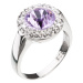 Evolution Group Stříbrný prsten s fialkovým krystalem Swarovski 35026.3