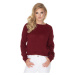 BATWING pulovr pletený svetr s lodičkovým krkem 70022