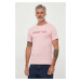 Bavlněné tričko United Colors of Benetton růžová barva, s potiskem
