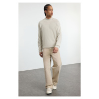 Trendyol Stone Slim Slim Fit Half Turtleneck Textured Knitwear Sweater