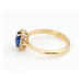 Dámský prsten ze žlutého zlata se zirkony PR0526F + DÁREK ZDARMA