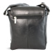 Černý pánský kožený crossbag s klopnou Callum Arwel