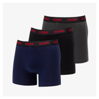 Hugo Boss Logo-Waistband Boxer Briefs 3-Pack Dark Grey/ Navy/ Black