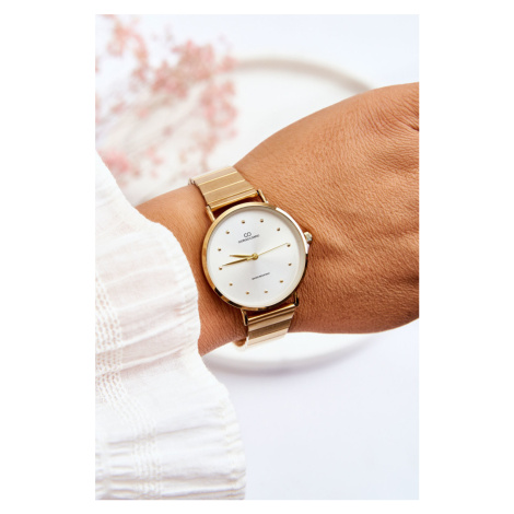Dámský vodotěsný analogový hodinkový náramek Giorgio&Dario zlato-stříbrný Kesi