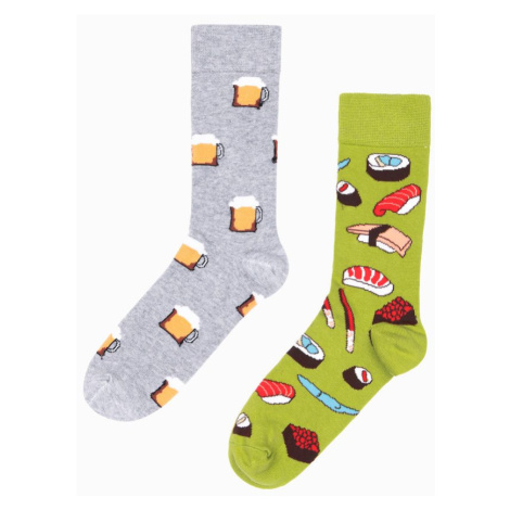 Buďchlap Veselé ponožky Pivko a Sushi U241-V2 (2 ks)