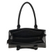 Charm London Černá elegantní pruhovaná kabelka přes rameno „Maddie“