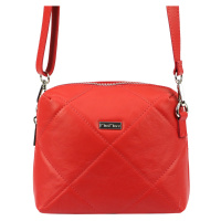 Kožená crossbody kabelka MiaMore 01-003 červená