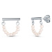 JwL Luxury Pearls Minimalistické stříbrné náušnice s pravými perlami JL0830