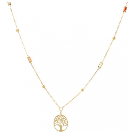 Zlatý náhrdelník se stromem života ZLNAH037F 42-45 cm + DÁREK ZDARMA Ego Fashion