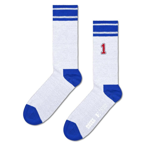 Ponožky Happy Socks x Elton John Stadium Mid High bílá barva