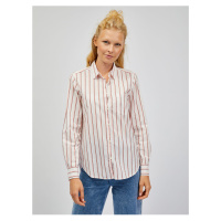 Růžovo-bílá dámská pruhovaná košile GAP classic
