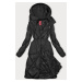 Černá zimní bunda s límcem (LHD-23021)