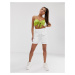 Missguided high waisted shorts with utility pockets in white