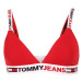 Tommy Hilfiger TOMMY JEANS ID-UNLINED TRIANGLE Dámská podprsenka, červená, velikost
