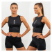 NEBBIA - Crop top tílko CONFIDENCE 476 (black) - NEBBIA