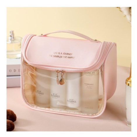 Elegantní kosmetická taška růžové barvy ECARLA
