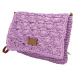 Měkká kabelka do ruky s pleteným vzorem Vivalo, fialová