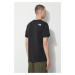 Bavlněné tričko The North Face M S/S Fine Tee černá barva, s potiskem, NF0A87NDJK31