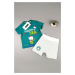 Dětský letní set tričko a kraťasy Happy Sea, zelená (Dětské oblečení)
