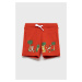 Dětské bavlněné šortky United Colors of Benetton červená barva, nastavitelný pas