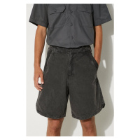 Bavlněné šortky A-COLD-WALL* Garment Dyed Panel Short ACWMB184 BLACK černá barva