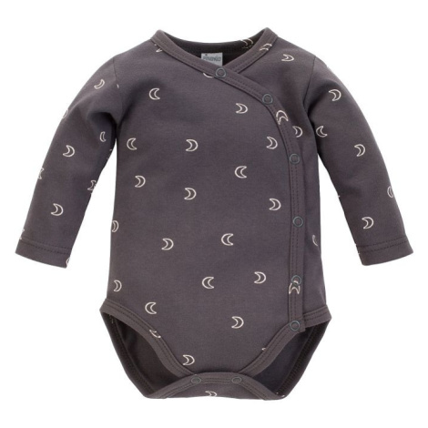 Pinokio Kids's Dreamer Buttoned Longsleeve Bodysuit Graphite/Pattern