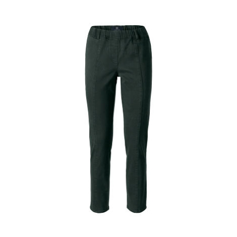 Keprové kalhoty s pohodlným pasem, tmavě zelené , vel. 36