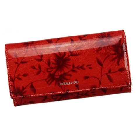 PATRIZIA PIU luxusní červená dámská kožená peněženka RFID v dárkové krabičce