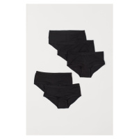 H & M - Balení: 5 bavlněných kalhotek - černá
