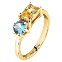 Morellato Půvabný pozlacený prsten s kubickými zirkony Colori SAVY09