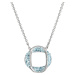 Evolution Group Stříbrný náhrdelník s krystaly Swarovski modrý 32016.3 aqua