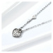 GRACE Silver Jewellery Stříbrný náhrdelník se zirkony Angilia - stříbro 925/1000,klíč a zámek NH