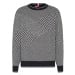 Tommy Hilfiger Sweater - PATCHWORK HERRINGBONE SWEATER black and white