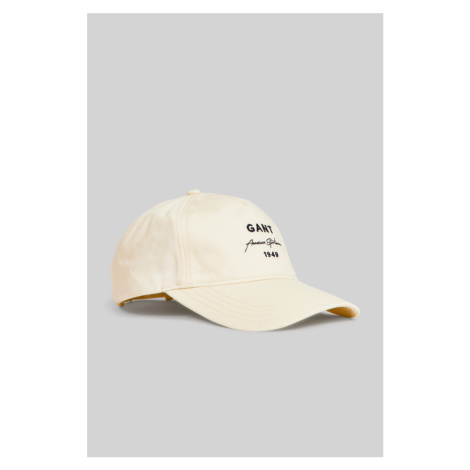 KŠILTOVKA GANT LOGO SCRIPT COTTON TWILL CAP bílá