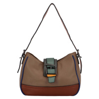 Módní dámská koženková crossbody Liana, khaki