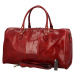 Velká kožená cestovní taška Zion, červená