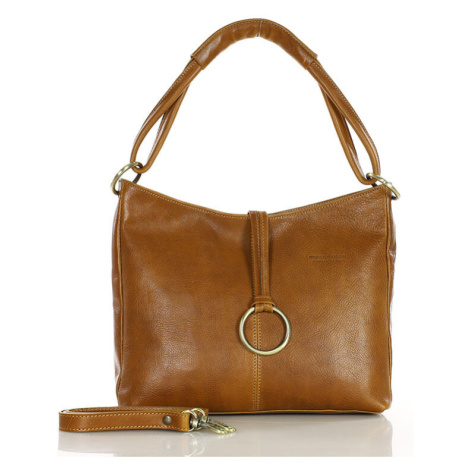 Klasická prémiová kožená taška přes rameno Marco Mazzini handmade