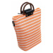 Pruhovaná kabelka pletená nákupní taška Monnari