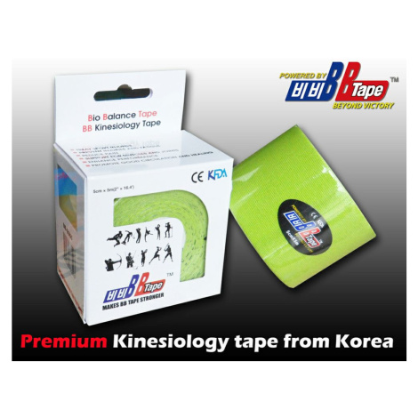 Kineziologický tejp BB Tape s turmalínem - 5mx5cm Barva: zelená limetková