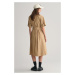 ŠATY GANT REG UTILITY SS SHIRT DRESS DARK KHAKI