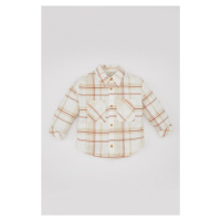 DEFACTO Baby Boy Twill Checkered Long Sleeve Shirt