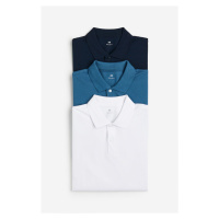 H & M - Balení: 3 trička's límečkem - modrá