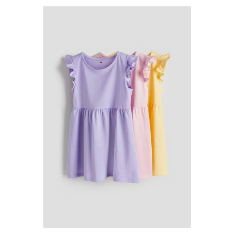 H & M - Žerzejové šaty 3 kusy - fialová H&M