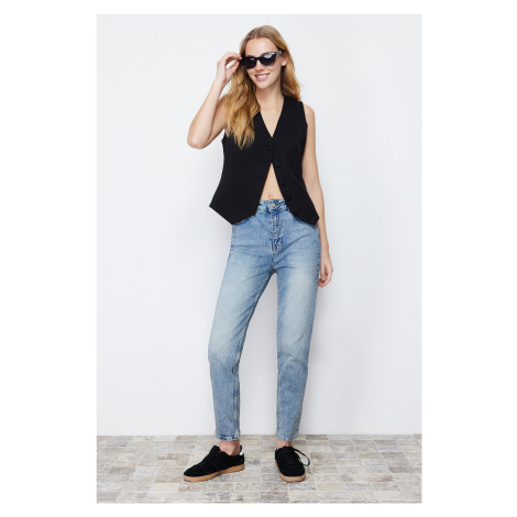 Trendyol Blue High Waist Slim Mom Jeans