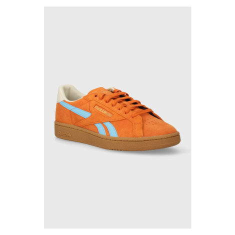 Semišové sneakers boty Reebok Classic Club C Grounds Uk oranžová barva, 100074846